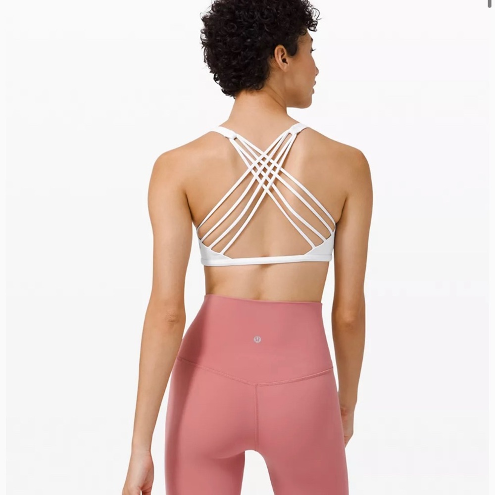 Size 4 - white Lululemon sports bra